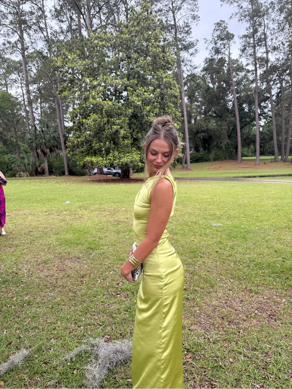 Peppermayo Lime Green One-Shoulder Maxi Dress - Picture 2 of 3